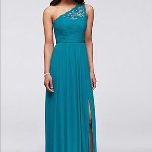 One Shoulder Lace Bridesmaid Dress